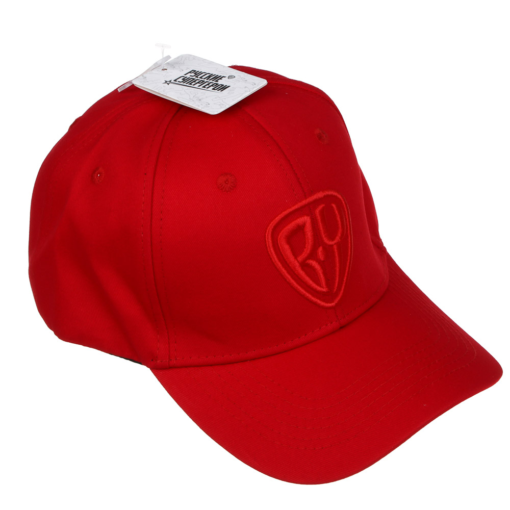 BY Русские Супергерои Кепка взрослая с вышивкой 3Д р.58, 70% хлопок, 30% полиэстер, цвет красный - #4