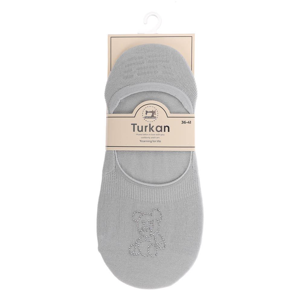 Носки-подследники с рисунком, тм Turkan, р. 36-41, 90%хлопок, 8% п/а, 2%лайкра,цвета в ас-те, РС7611 - #4