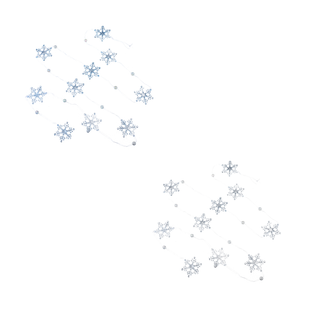СНОУ БУМ Подвеска декоративная со снежинками, 200 см, акрил, 2 цвета - #2