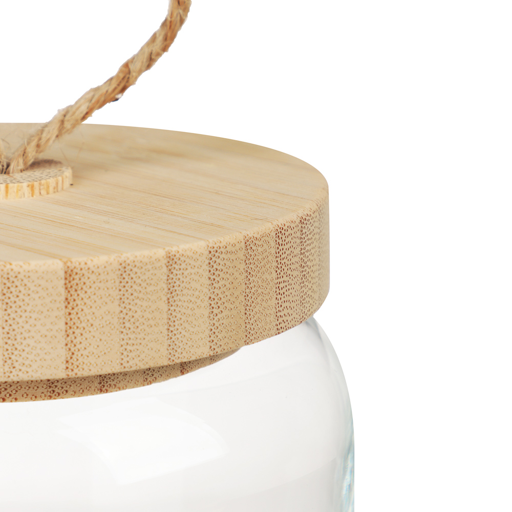 PASABAHCE Вуди Банка стеклянная с бамбуковой крышкой 1130мл, инд. упаковка, 43593B - #3