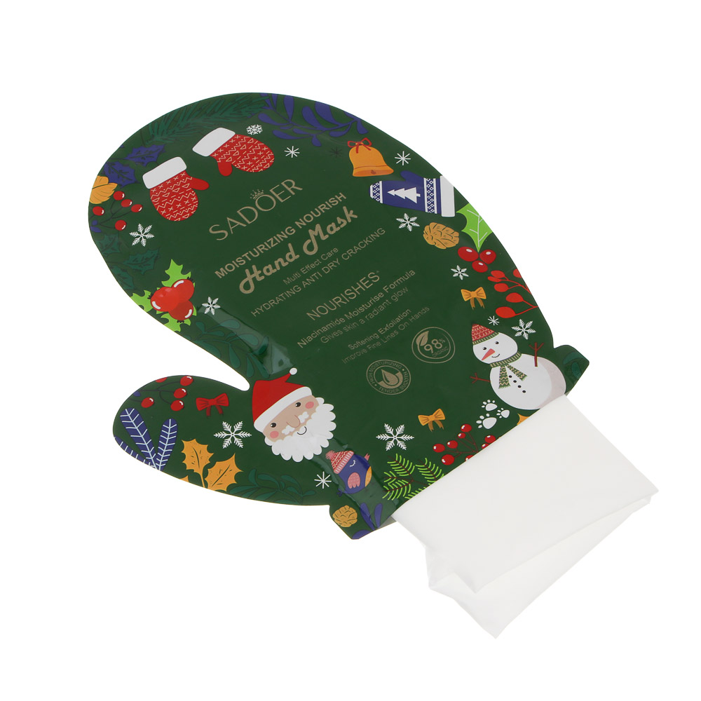 Маска-перчатки для рук питательная и разглаживающая с ниацинамидом, тм SADOER Merry Xmas, 35 гр - #3