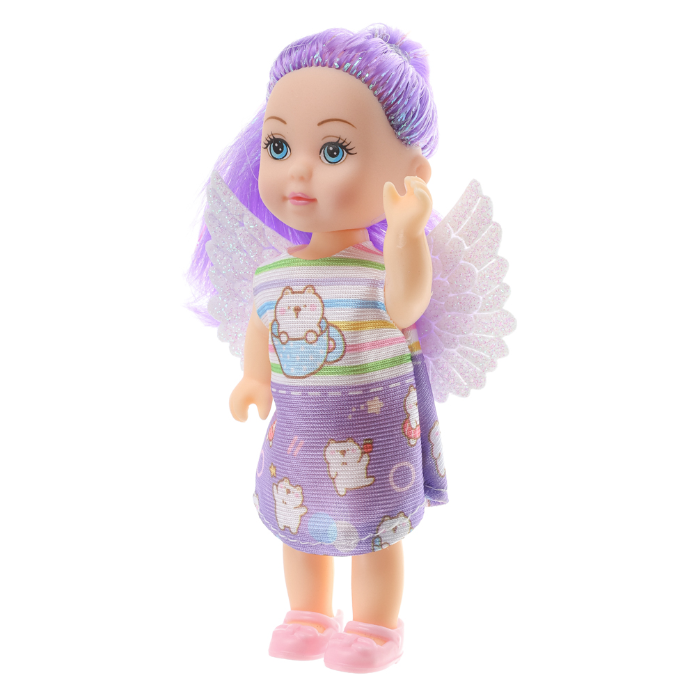 ИГРОЛЕНД Кукла с крылышками и цветн.волосами, 11 см, ABS, PVC, полиэстер, 13,5х4,5х18 см, 6 дизайнов - #24