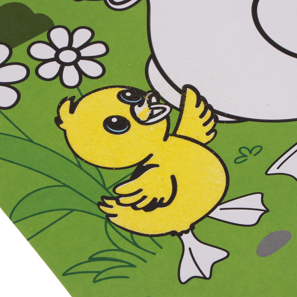 Фреска из песка с цветным фоном "Микс", бумага, песок 8-10цв., 21х27см - #6