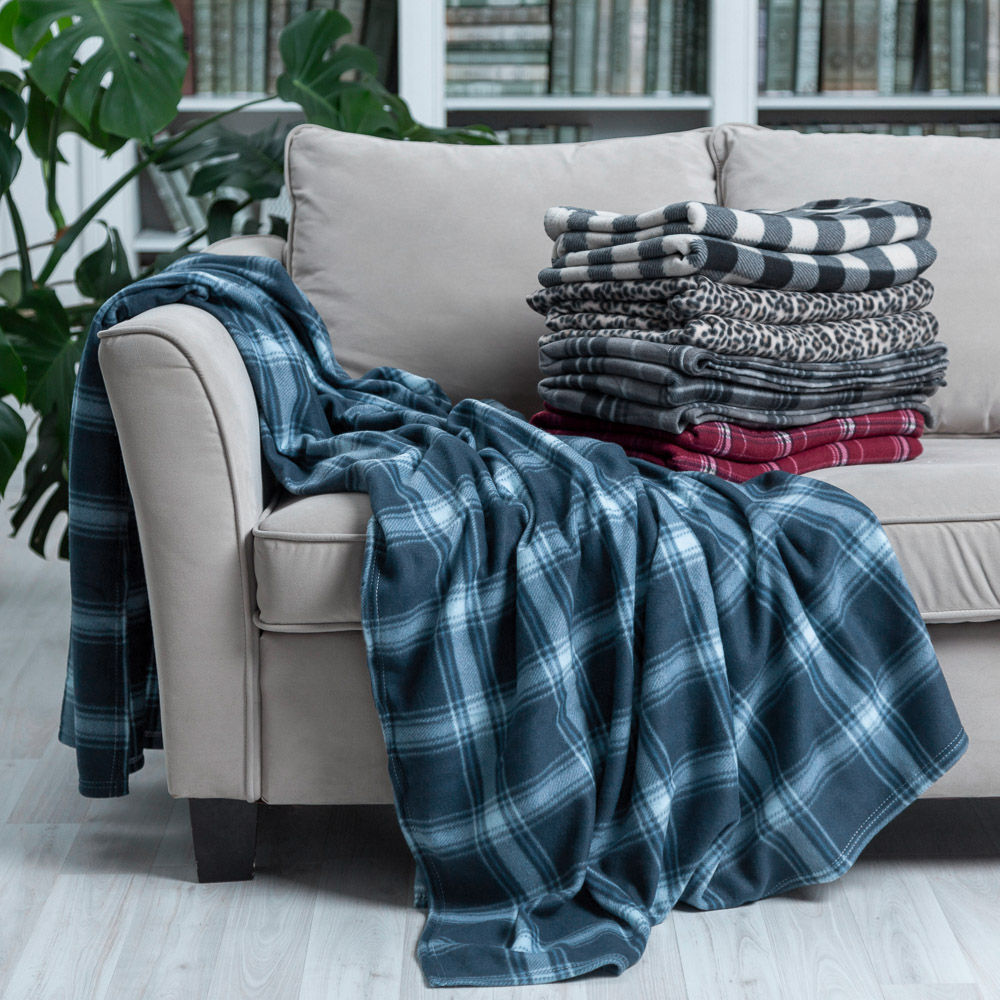 PROVANCE Плед, флис, 180х200см, 130гр/м "Клетка", 5 дизайнов - #7