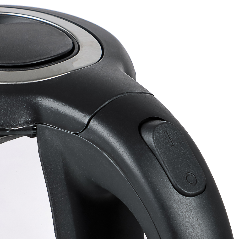 LEBEN Чайник электрический 1,8л стекло, черный - #8