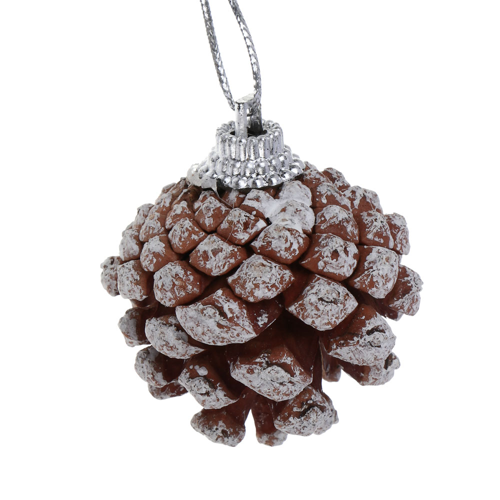 СНОУ БУМ Набор декоративных украшений 6шт, шишки натуральные, 4см - #2