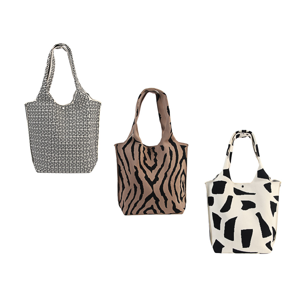 Сумка женская трикотажная тм ЮL Check, полиэстер, 35х40см, 3 цвета - #1