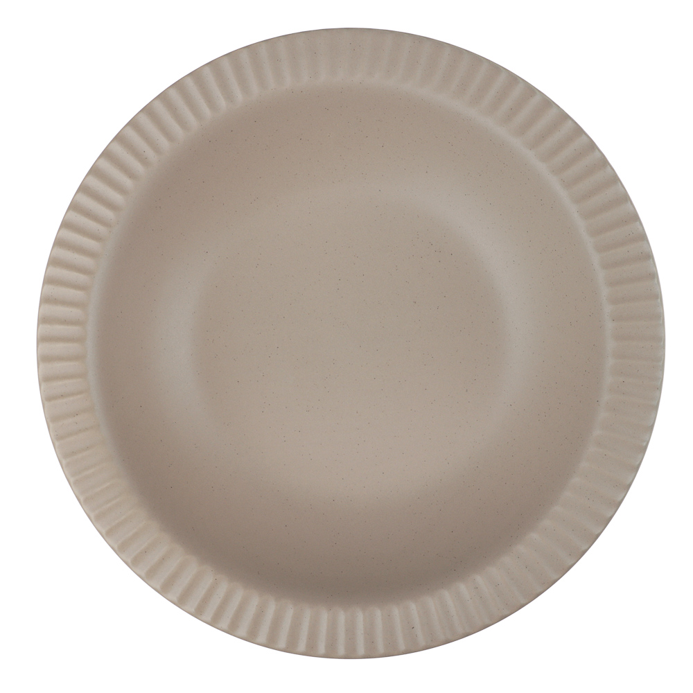 Тарелка суповая Лусия тм MILLIMI, 21,3см, фарфор, кофейный - #3