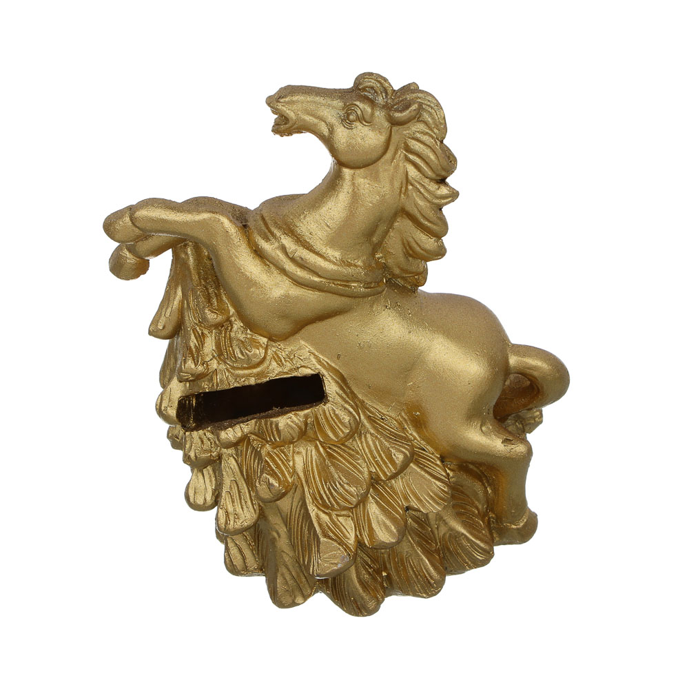 СНОУ БУМ Копилка лошадь 8x5.5*10 см, золото, полистоун, 2 вида - #5