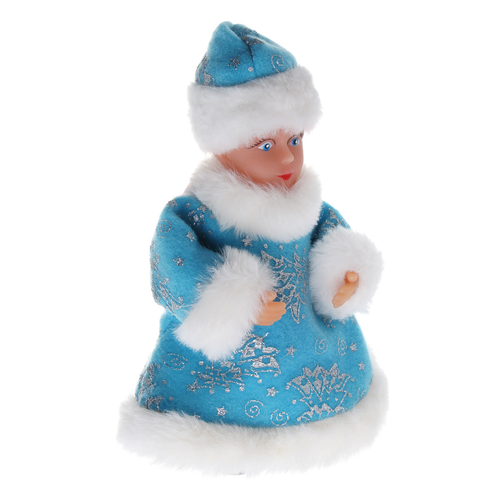 Снегурочка музыкальная тм СНОУ БУМ, 19 см, пластик, полиэстер, 2хАА, 2 дизайна - #3