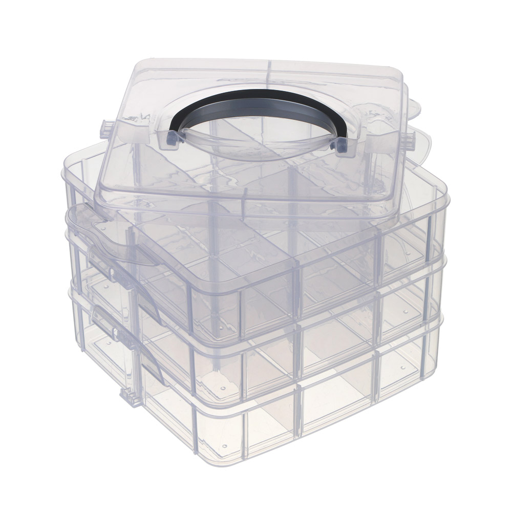 Органайзер тм VETTA, 3-х уровневый, 18 ячеек, пластик, 15х15х12,5см - #2