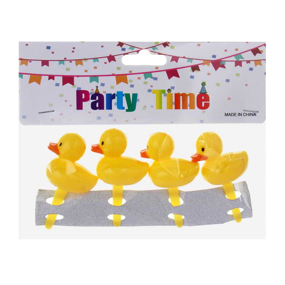 Топпер "Утята", 7,5x4см, пластик, 4 шт - #5