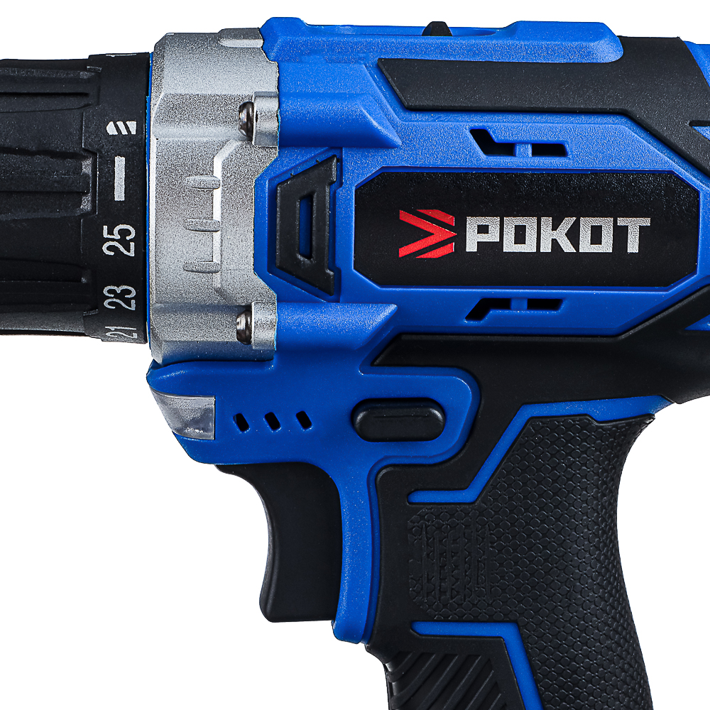 РОКОТ Дрель-шуруповерт аккум., ДША-20, 20В, бесщ., 2,0 А*ч, 0-400/0-1500 об.мин, LED подсветка, кейс - #3