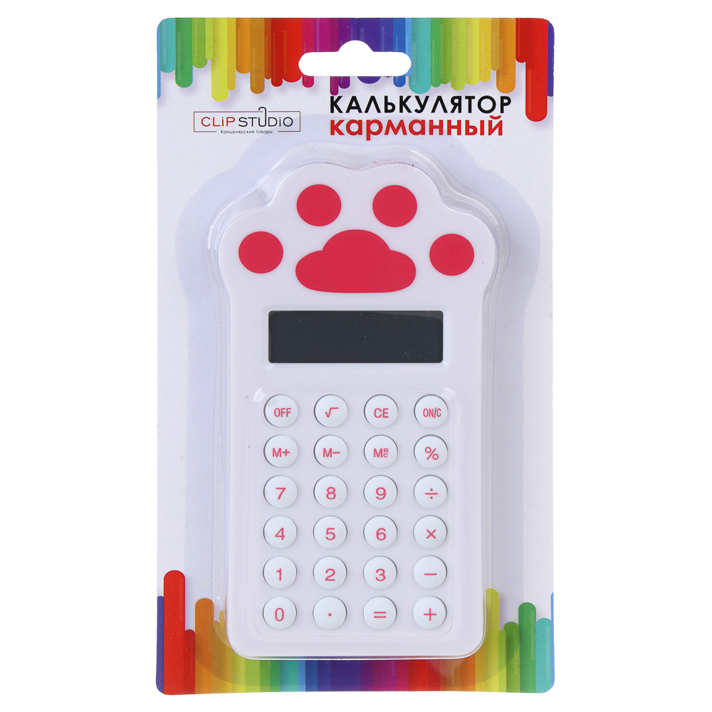 ClipStudio Калькулятор карманный, в форме лапки, 13,5х7,2х1,3см, 1xLR1130, блистер - #6