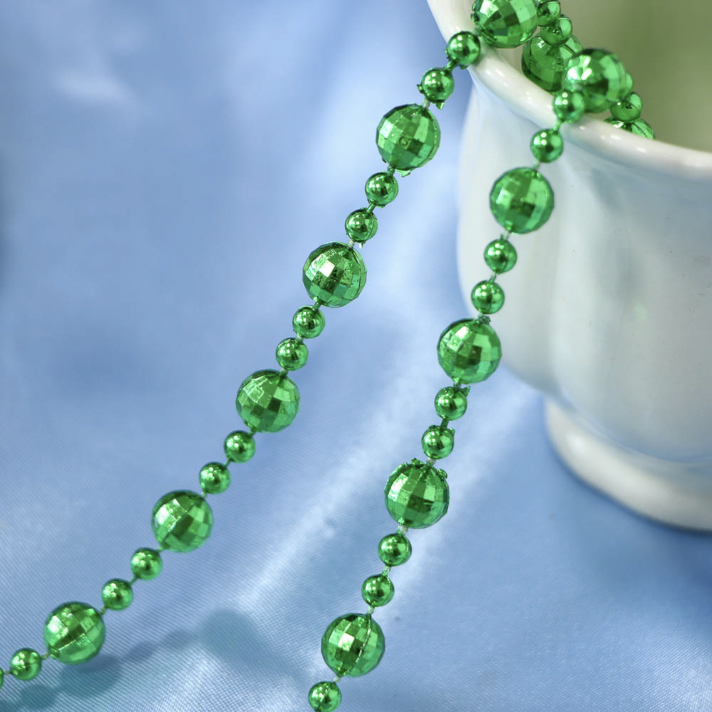 СНОУ БУМ Бусы декоративные 0,8x270 см, зеленый, 26-664 - #6