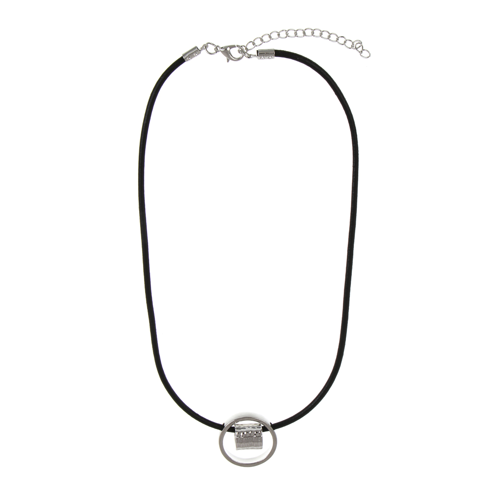 Колье на шею, 45,5 см, медь, железо, БЖ25-42 - #1