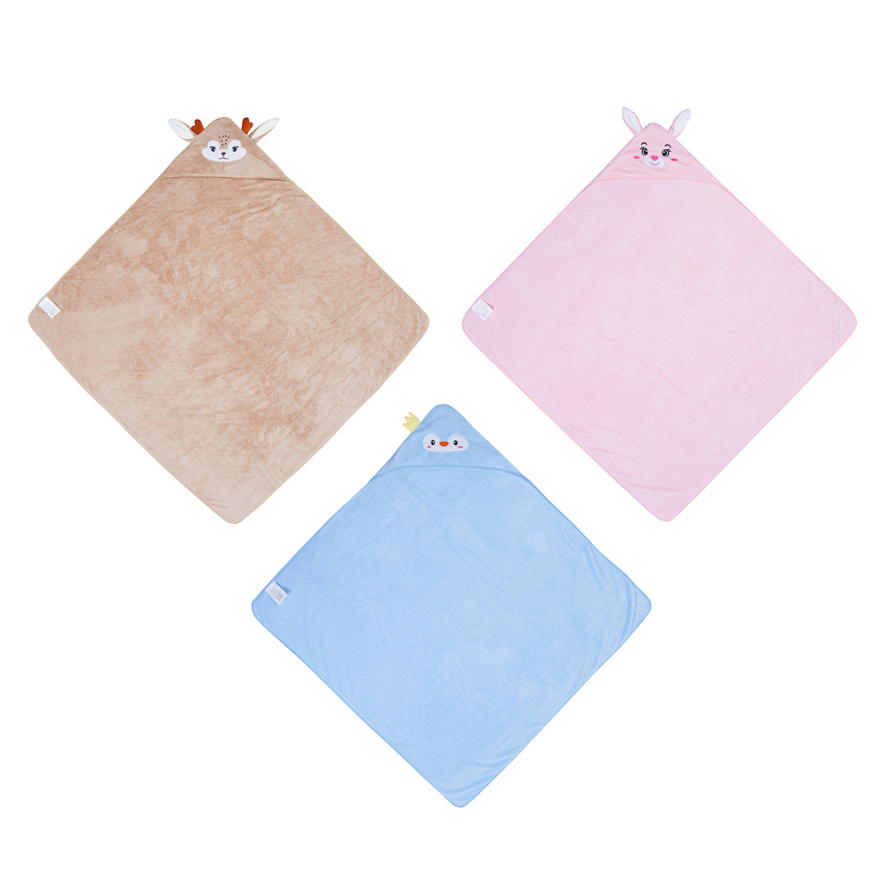 PROVANCE Полотенце-пончо махровое с капюшоном 80%ПЭ, 20% полиамид, 105х105см, 280гр/м, 3 дизайна - #2