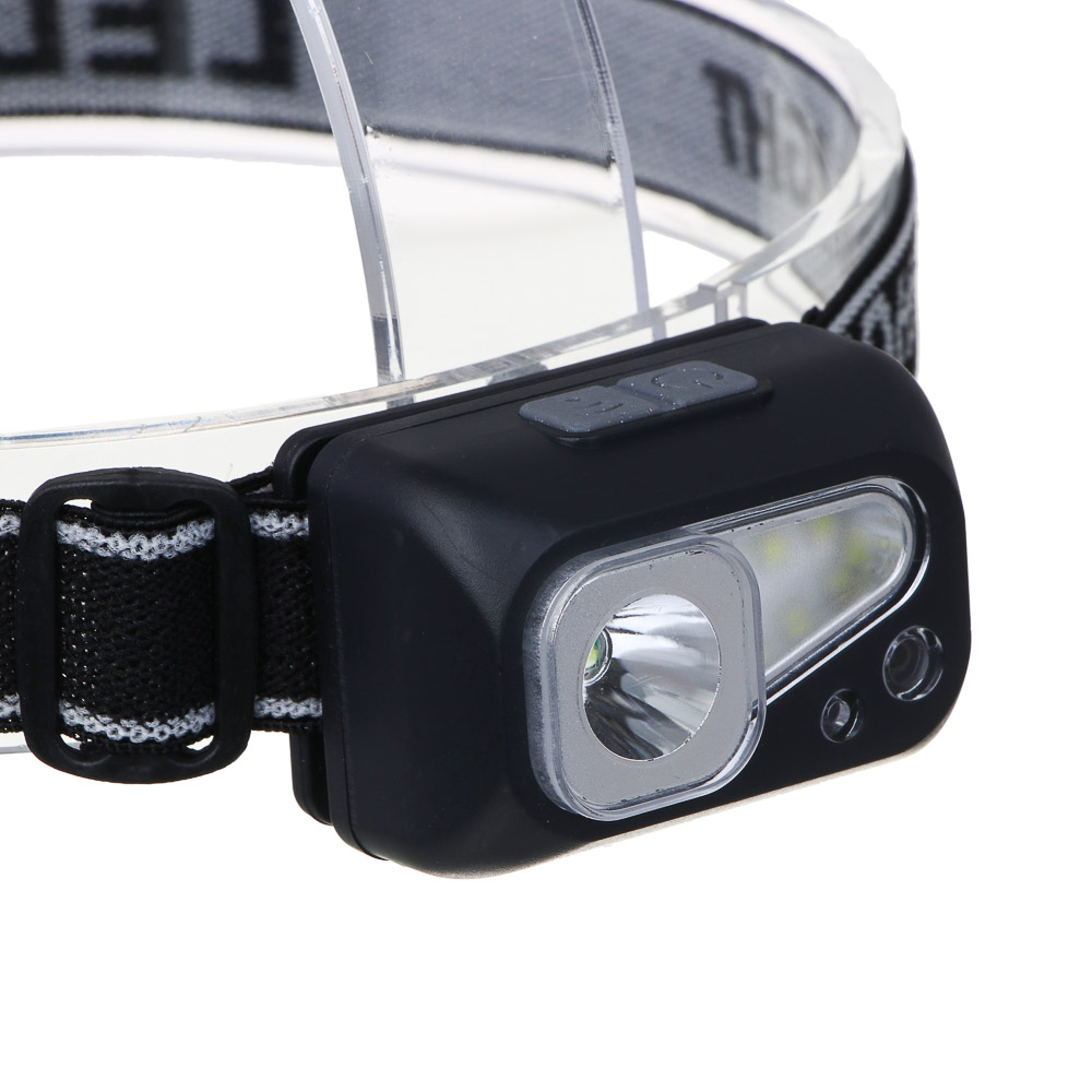 ЕРМАК Фонарь налобный, сенсорный, XPE LED + 3 SMD, 6 режимов, 500мАч, зарядка Type C, 57х29х38 мм - #6