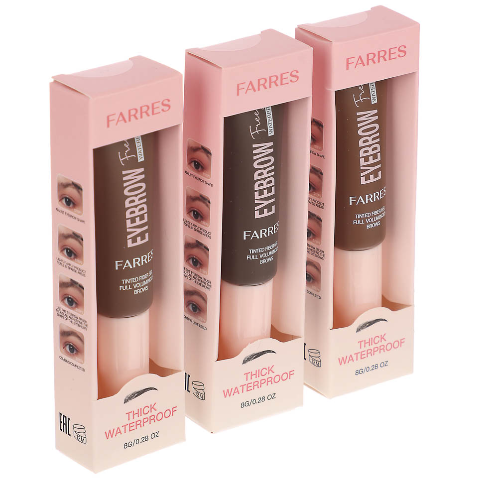 Стойкая тушь для бровей с 3D эффектом тм Farres 8,0 г - #1