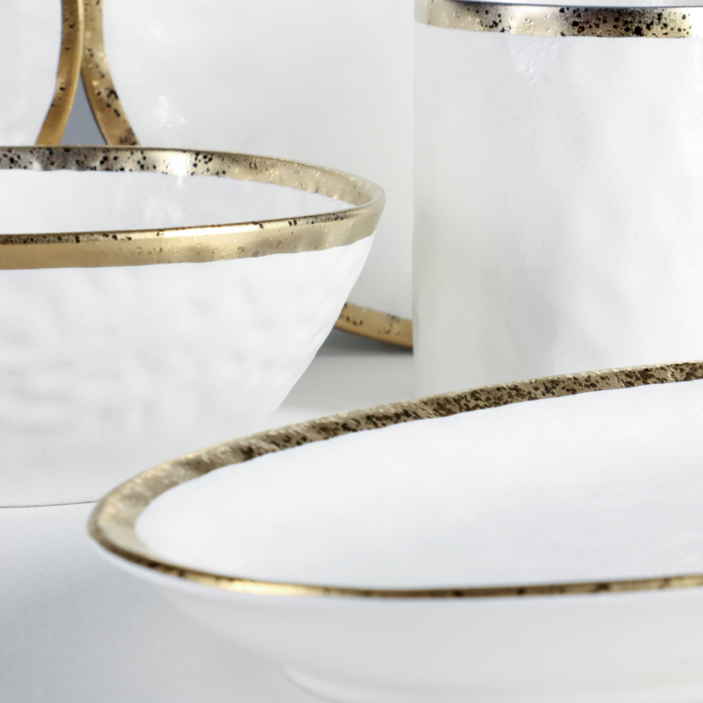 MILLIMI Романс Блюдо овальное, 25,5х14,5х2,5см, фарфор, белый - #11