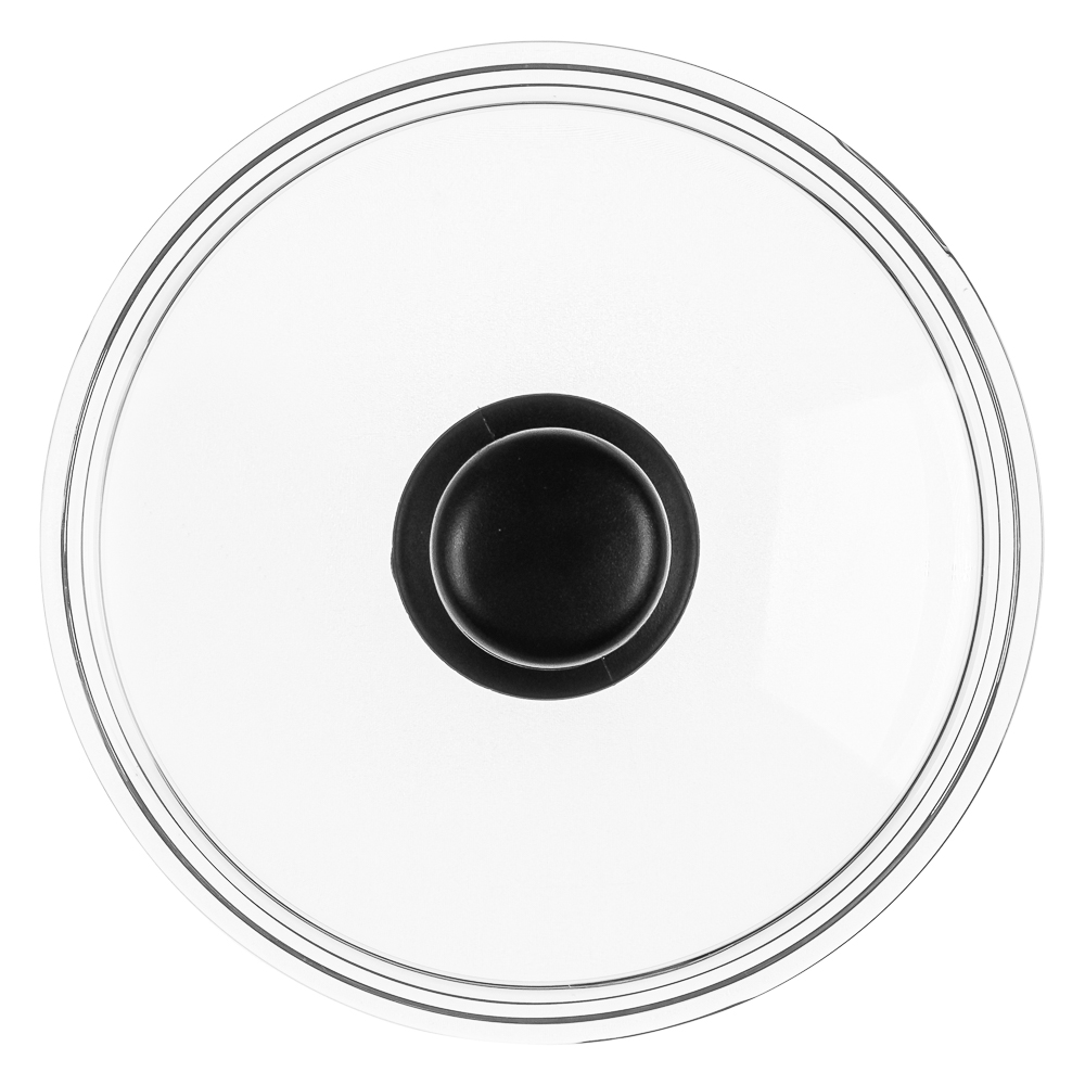 SATOSHI Крышка стеклянная безободковая с ручкой 20см - #4