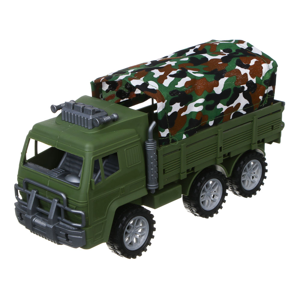ИГРОЛЕНД Грузовик с солдатиком "Военная операция", инерция, РР, хлопок, 28х11х15 см - #5