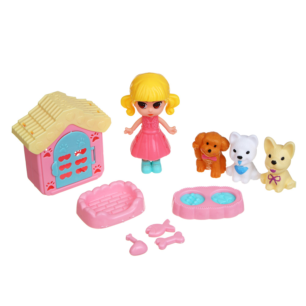 ИГРОЛЕНД Кукла с питомцем и акс., PP, ABS, 21,5х3,5х27,3 см, 3 дизайна - #12