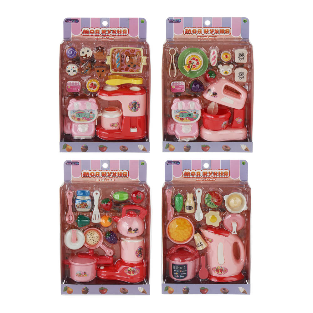 ИГРОЛЕНД Игровой набор посуды и продуктов "Моя кухня", пластик, 20,5х7,5х30,5 см, 4 диз - #3