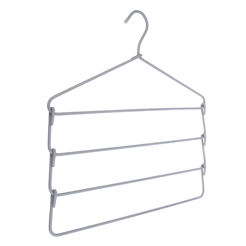 VETTA Вешалка-органайзер, 4 уровня, 41х42.5х0.38 см, металлическая с текстильным покрытием - #3