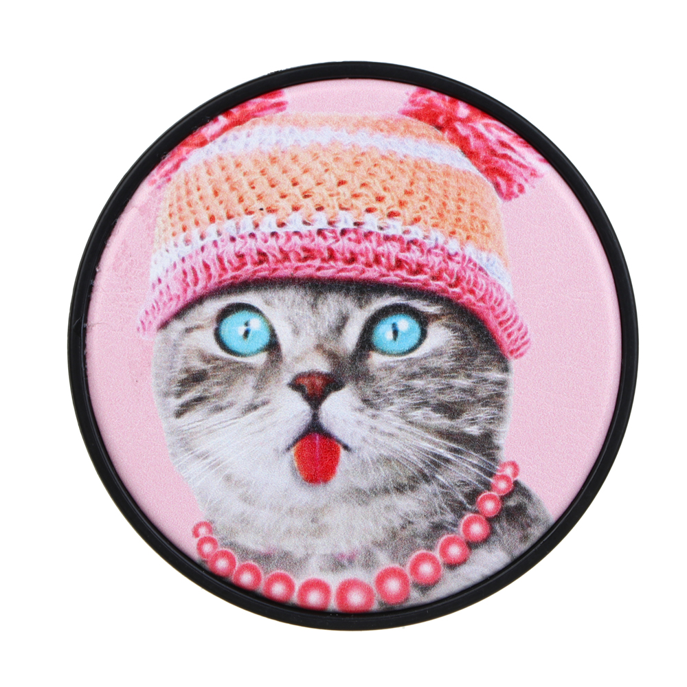 ЮНИLOOK Зеркало карманное, стекло, пластик, d6,8см, 10-12 дизайнов - #2