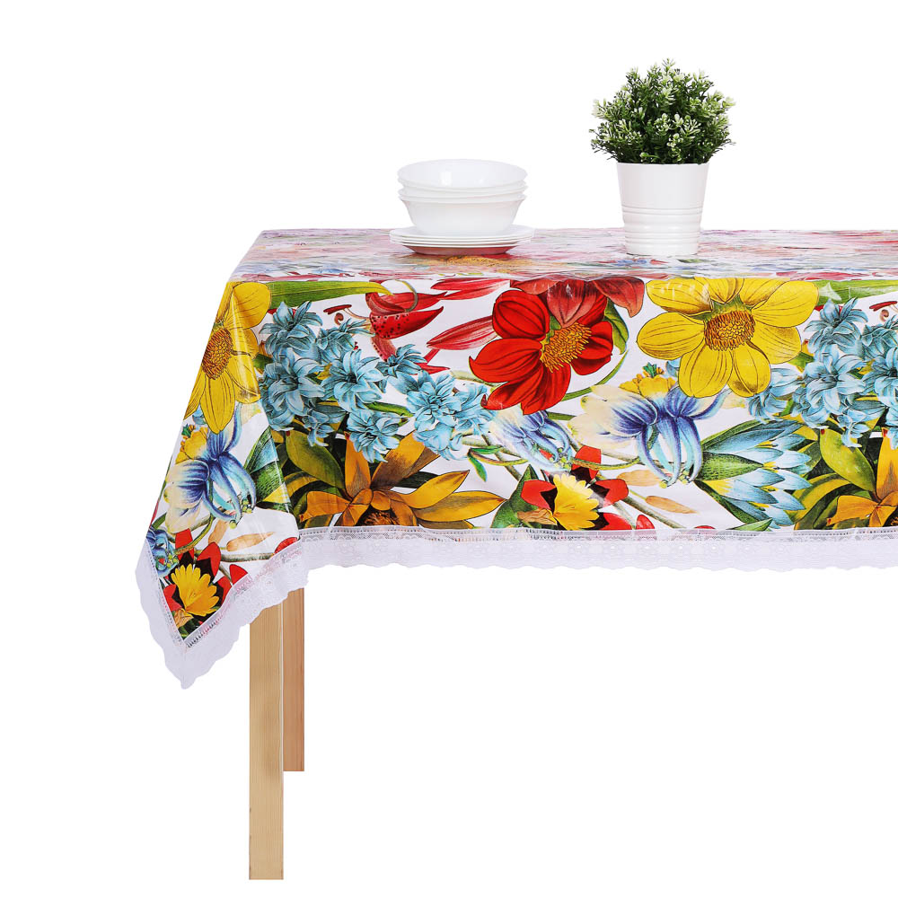 PROVANCE Скатерть ПВХ 140х140см "Настроение" с ажурной каймой, 6 дизайнов - #7