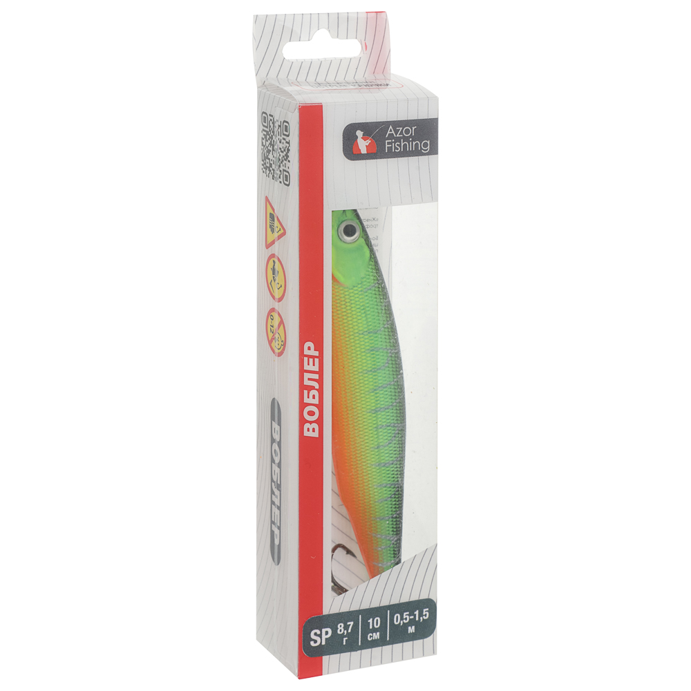 Воблер "Дэнсер Флэт Минноу" тм AZOR FISHING, F, 8,7гр, 100мм, 0,5-1,5м, 5 цветов - #5