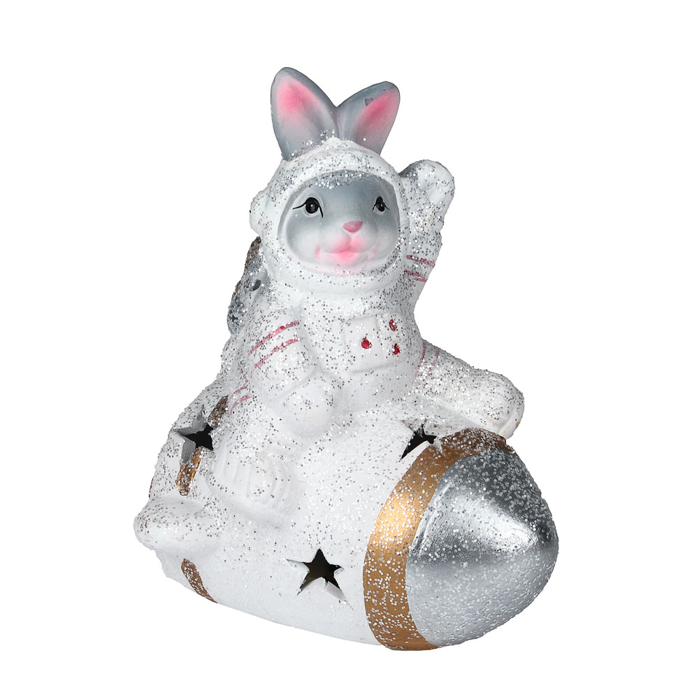 СНОУ БУМ Фигурка в виде кролика с подсветкой, керамика, 12,7x9,7x15,4 см, арт 7, 2 вида - #2