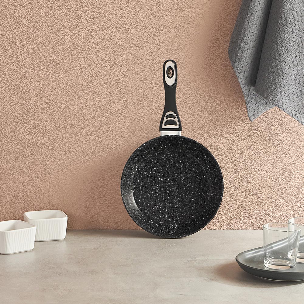 SATOSHI Танто Сковорода литая d24см, антипригарное покрытие Мрамор, индукция - #9