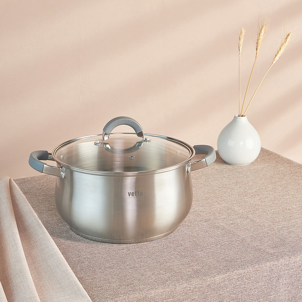 VETTA Вена Кастрюля 24х13,5см. 6,0л. со стекл. крышкой, индукция - #6
