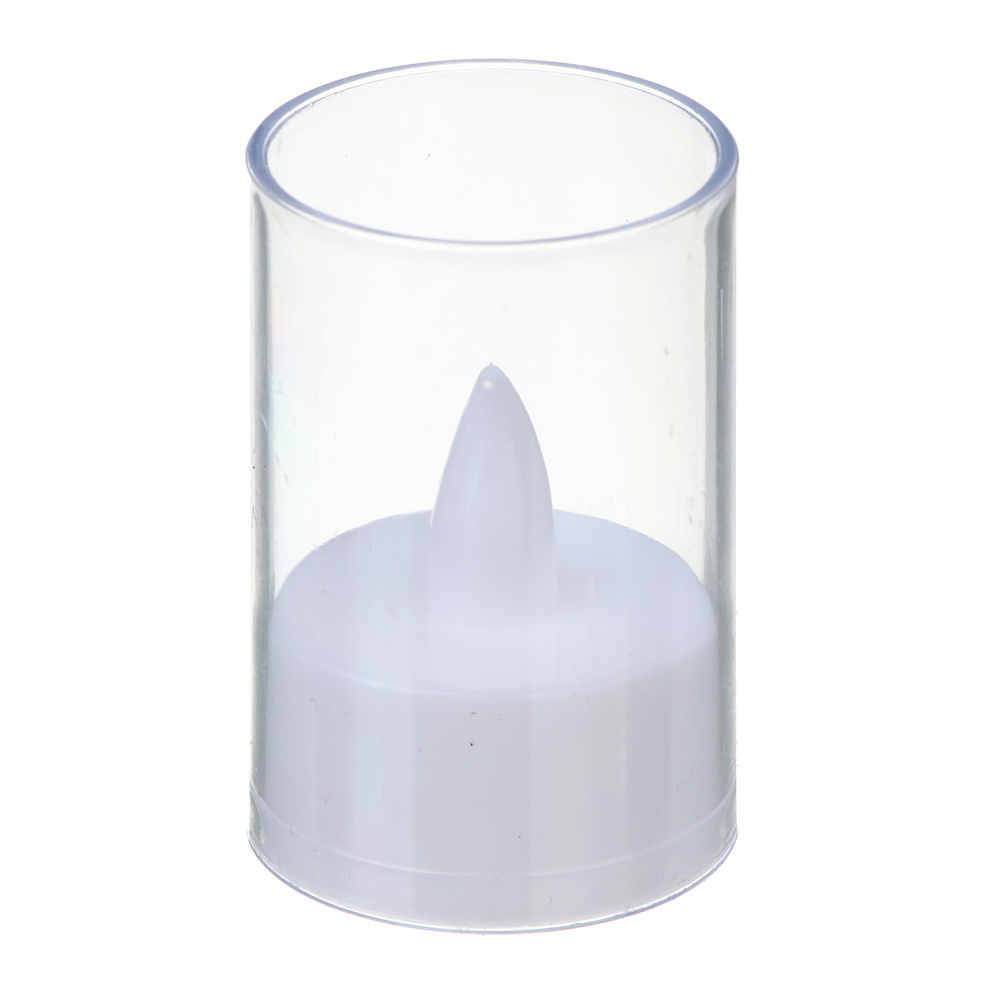 СНОУ БУМ Светильник декоративный LED в виде свечи в стакане, 4х6см, PS, 3хAG10, 1 режим - #2