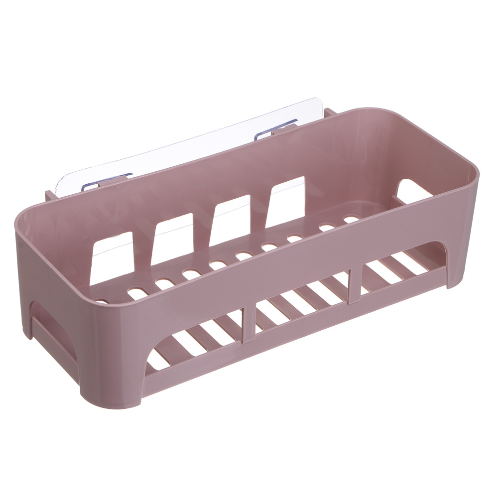 VETTA Classic Полка настенная прямоугольная (глубокая), пластик, 26x10,5x6,5 см, пудровый - #1