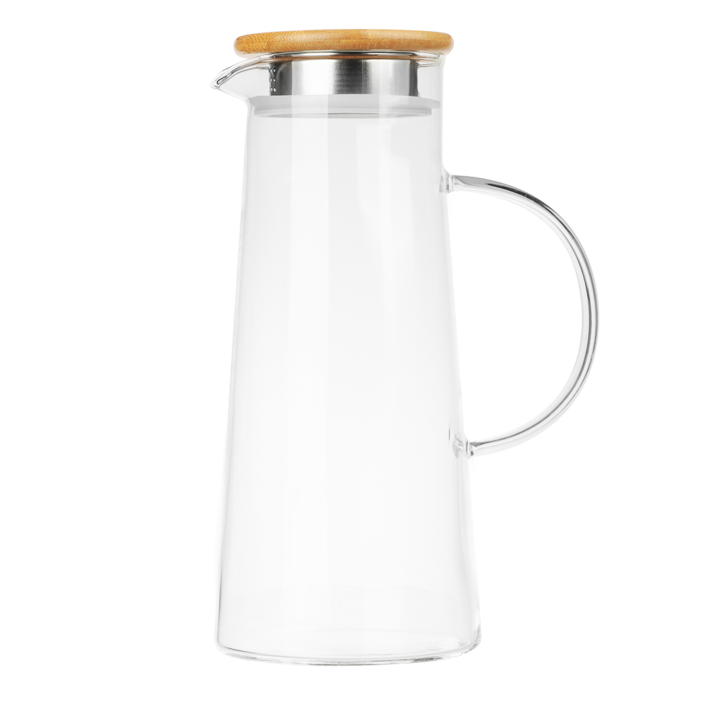 VETTA ЭКО Кувшин 1500мл, с металлическим фильтром, бамбуковая крышка, стекло - #1