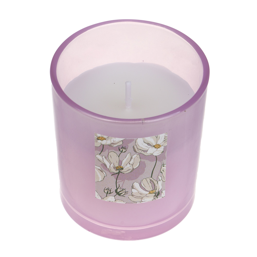 LADECOR Свеча ароматическая в стеклянном корпусе, 130 г, 7х7х8 см, 3 аромата, арт К1 - #6
