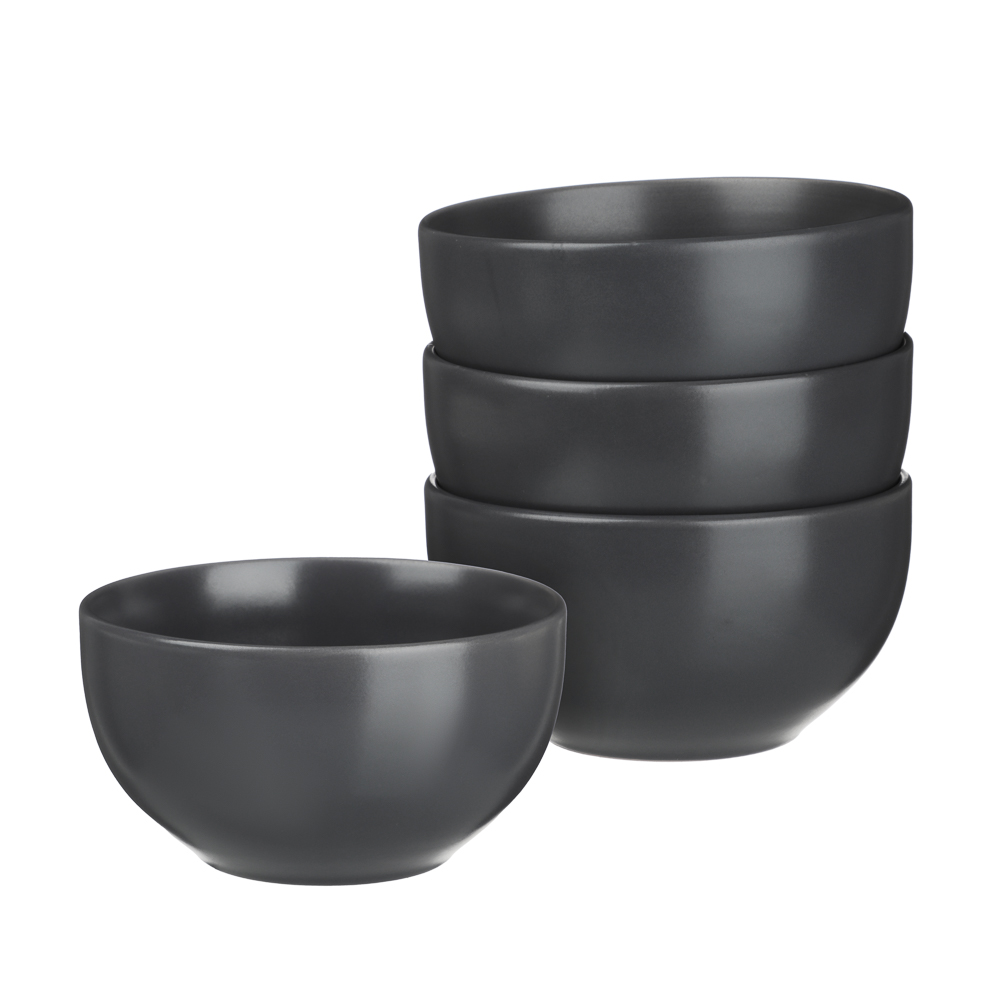 MILLIMI Набор стол.посуды 16пр(тар26см*4, тар20см*4, салатн650мл*4, кружка340мл*4) керамика, серый - #7