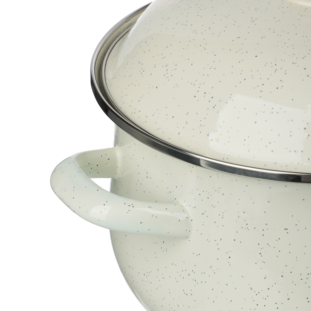 Кастрюля эмалированная VETTA Айвори, 22см, 3,6л, индукция - #3