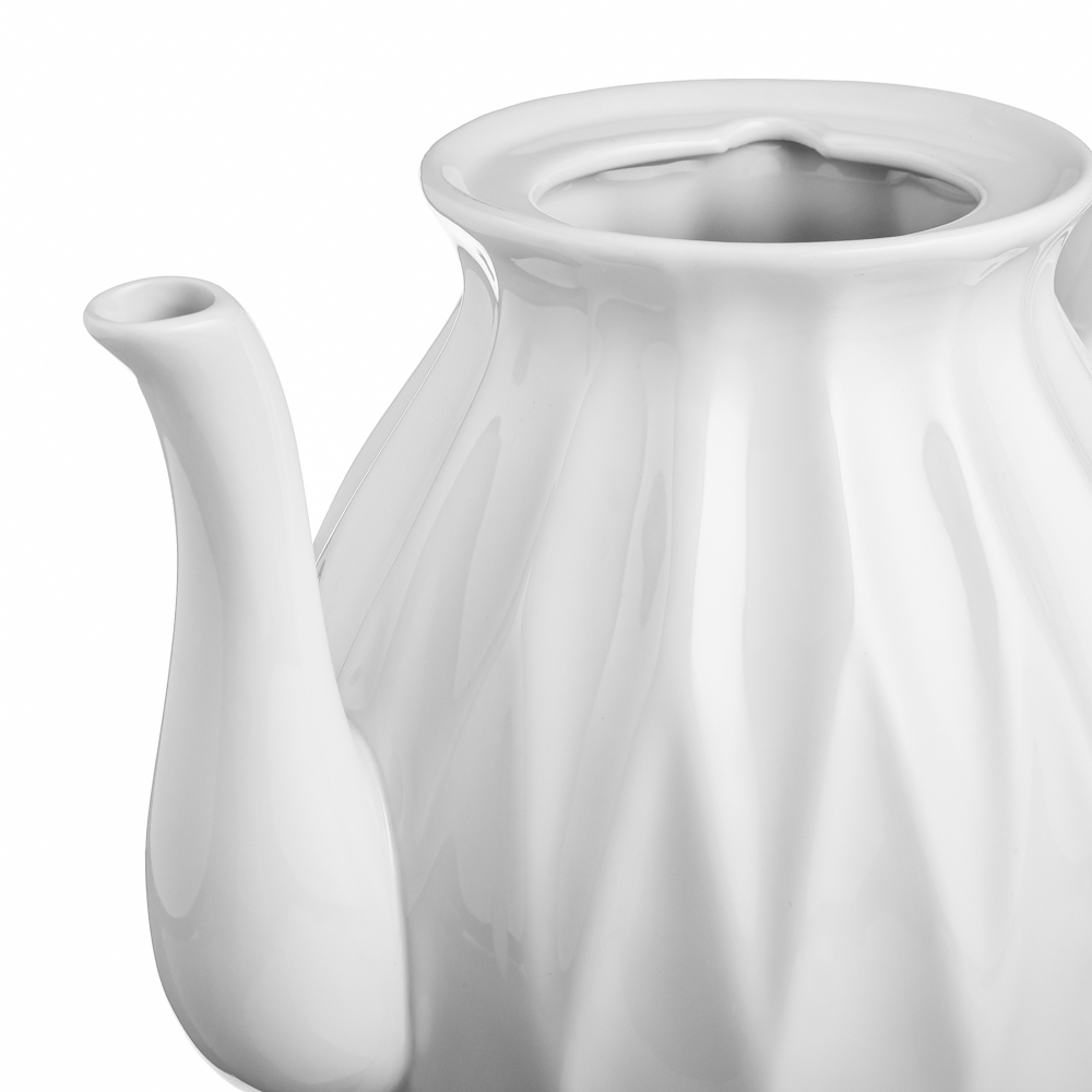 LEBEN Чайный набор электрический с чашками керамика 1,5 л, белый - #7