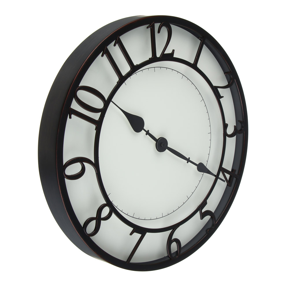 LADECOR CHRONO Часы настенные, круглые, 40,8x40,8x4,5 см, пластик, цвет черный - #2