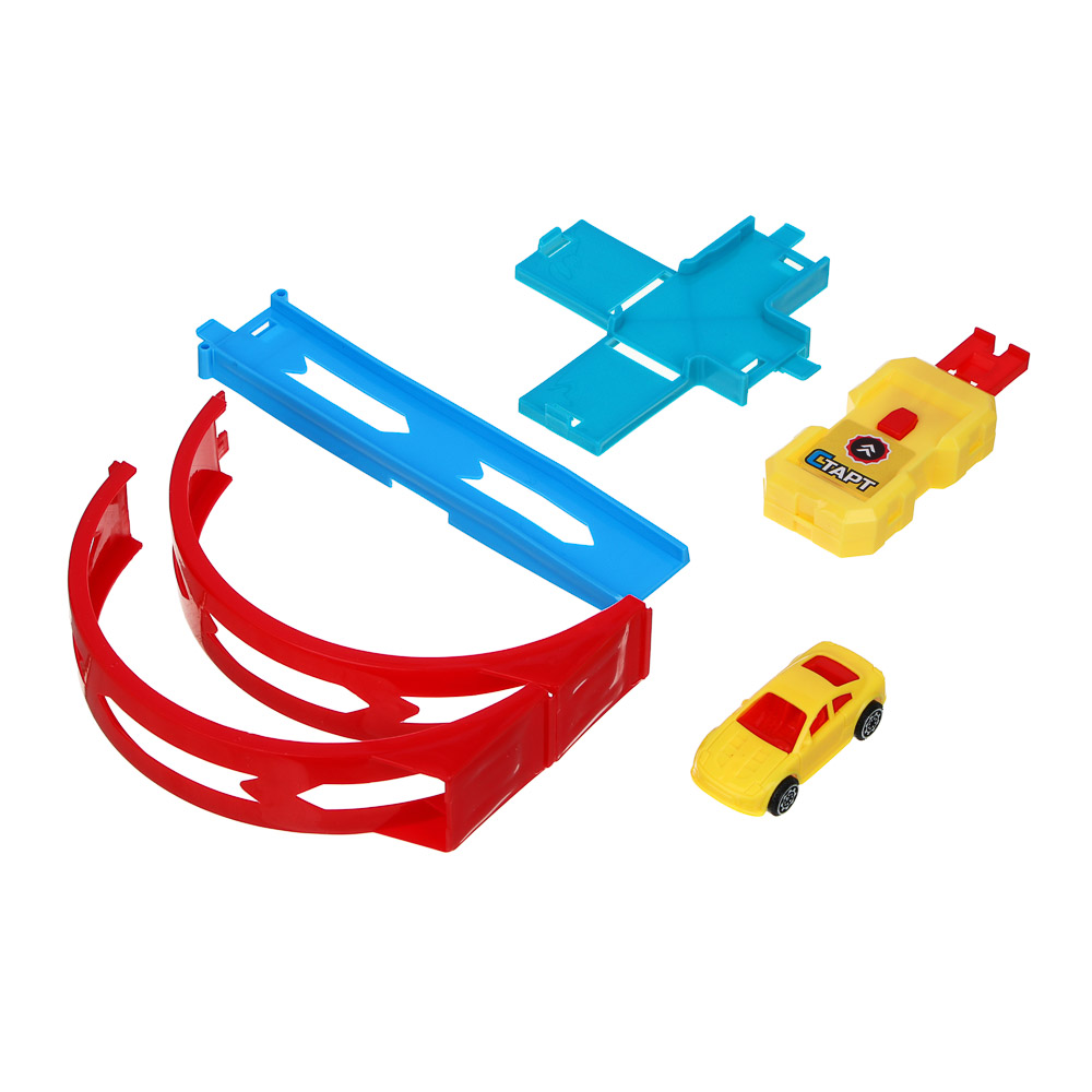 ИГРОЛЕНД Автотрек "Супергонки", машинка в наборе, PP, 22х4,5х17 см - #4