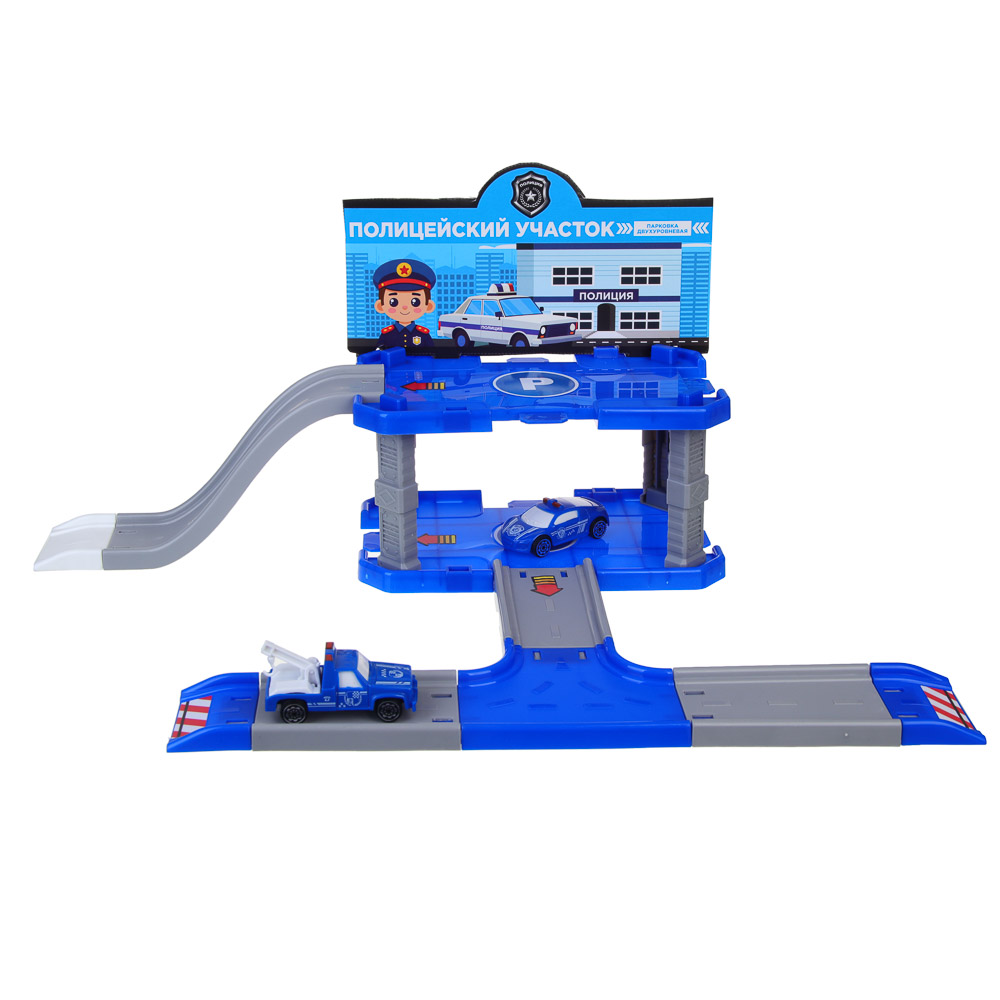 ИГРОЛЕНД Парковка двухуровневая, 2 маш., ABS, 18,5x5,5x26 см, 3 дизайна - #5
