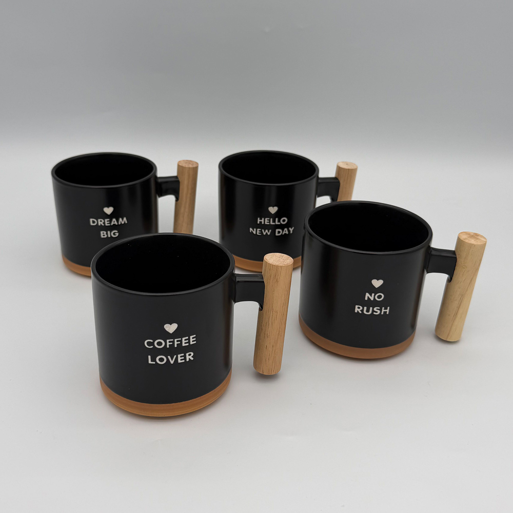 Кружка Эко тм MILLIMI, 370мл, 4 дизайна, фарфор - #1