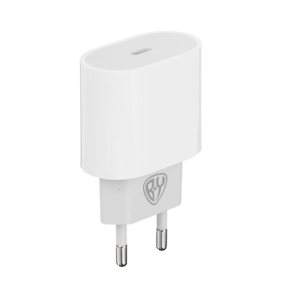 BY Сетевое зарядное устройство Pure 20Вт, USB-C PD,110-240В,50-60Гц, пластик, белый - #3