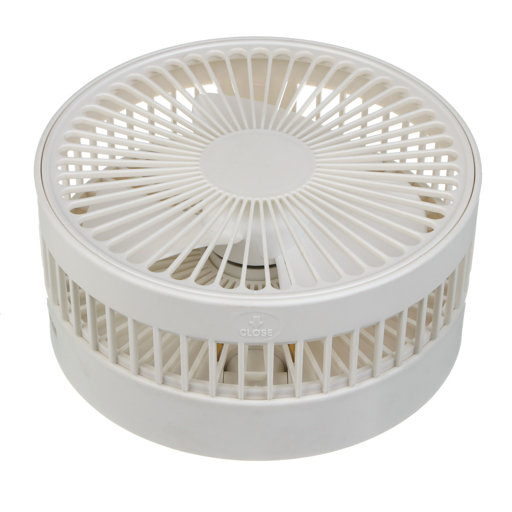 Вентилятор складной тм LEBEN 3Вт, 4 режима, диаметр 20см, 3.7в/2400мАч, USB-кабель, белый - #14