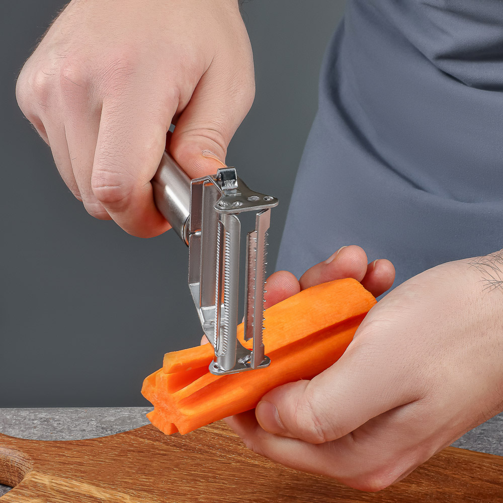 SATOSHI Овощечистка 5 в 1, 18х8см, 2 лезвия, нерж.сталь - #9