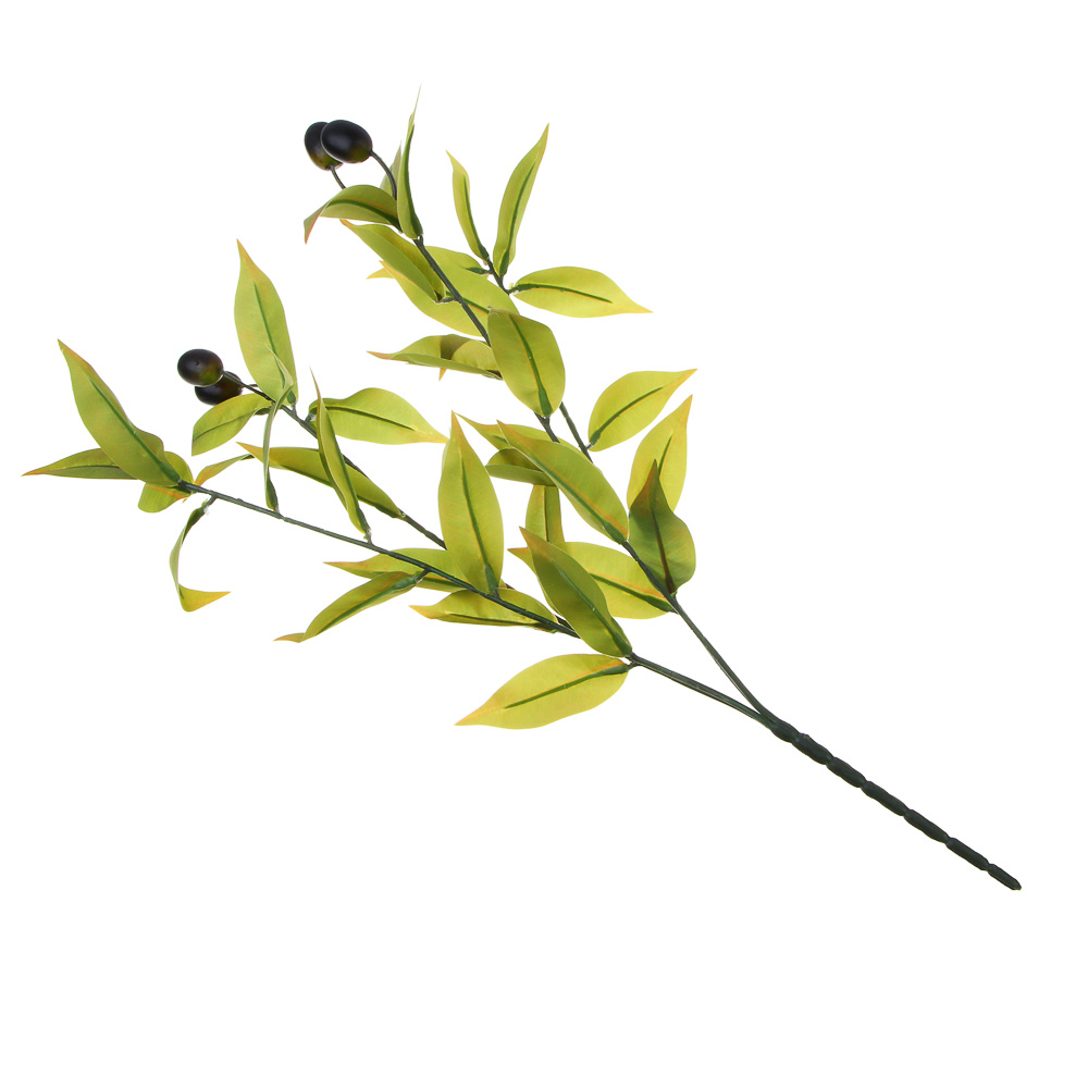 LADECOR Ветка оливы искусственная, 43 см, пластик, ткань, проволока, 3 вида - #4